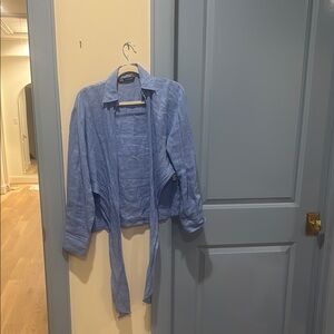 Zara Light Blue Blouse